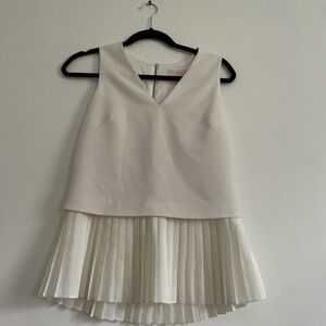 Ted Baker London white pleated blouse